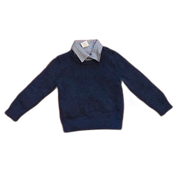Starting Out Blue Long Sleeve Button Down Shirt and Sweater Size 18 months - Picture 1 of 6